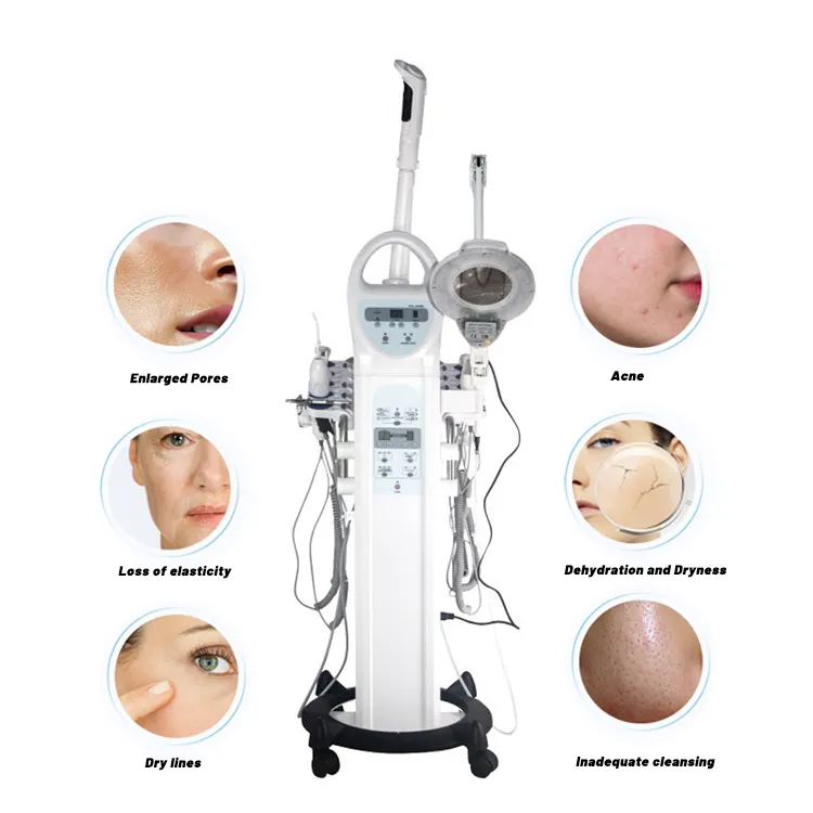 Hydra Skin Treatment Products Oxygen 10 in 1 Cold Light Detoxification Suction Pen Skin Rejuvenation Device