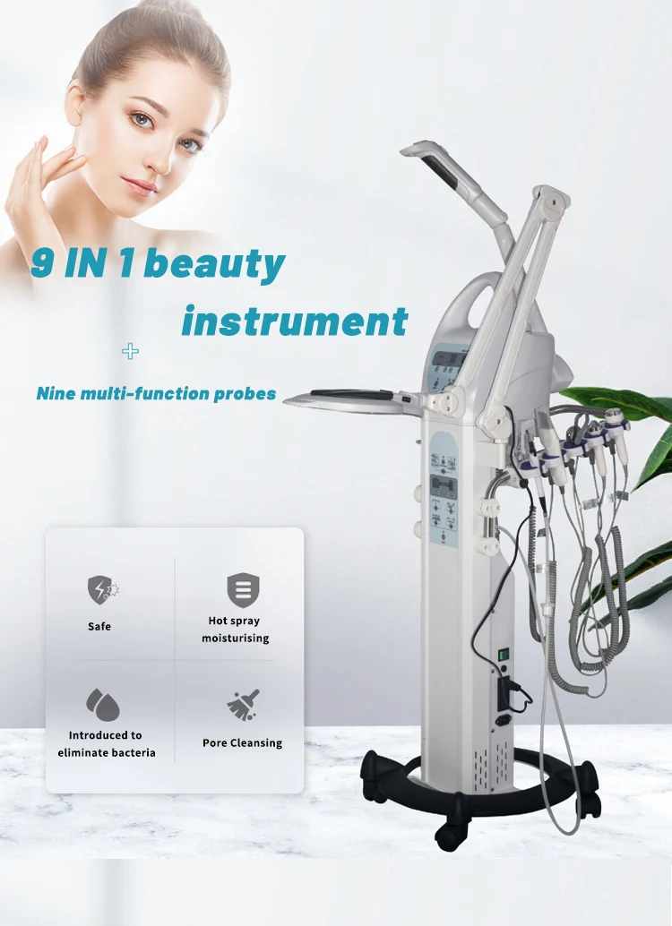 Hydra Skin Treatment Products Oxygen 10 in 1 Cold Light Detoxification Suction Pen Skin Rejuvenation Device
