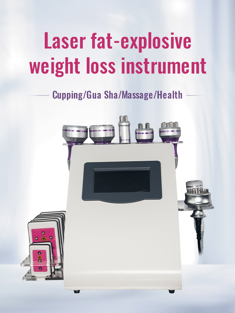 New 8 in 1 ultrasonic vacuum roller body shaping machine body contour massage 25khz 40k ultrasonic cavitation machine