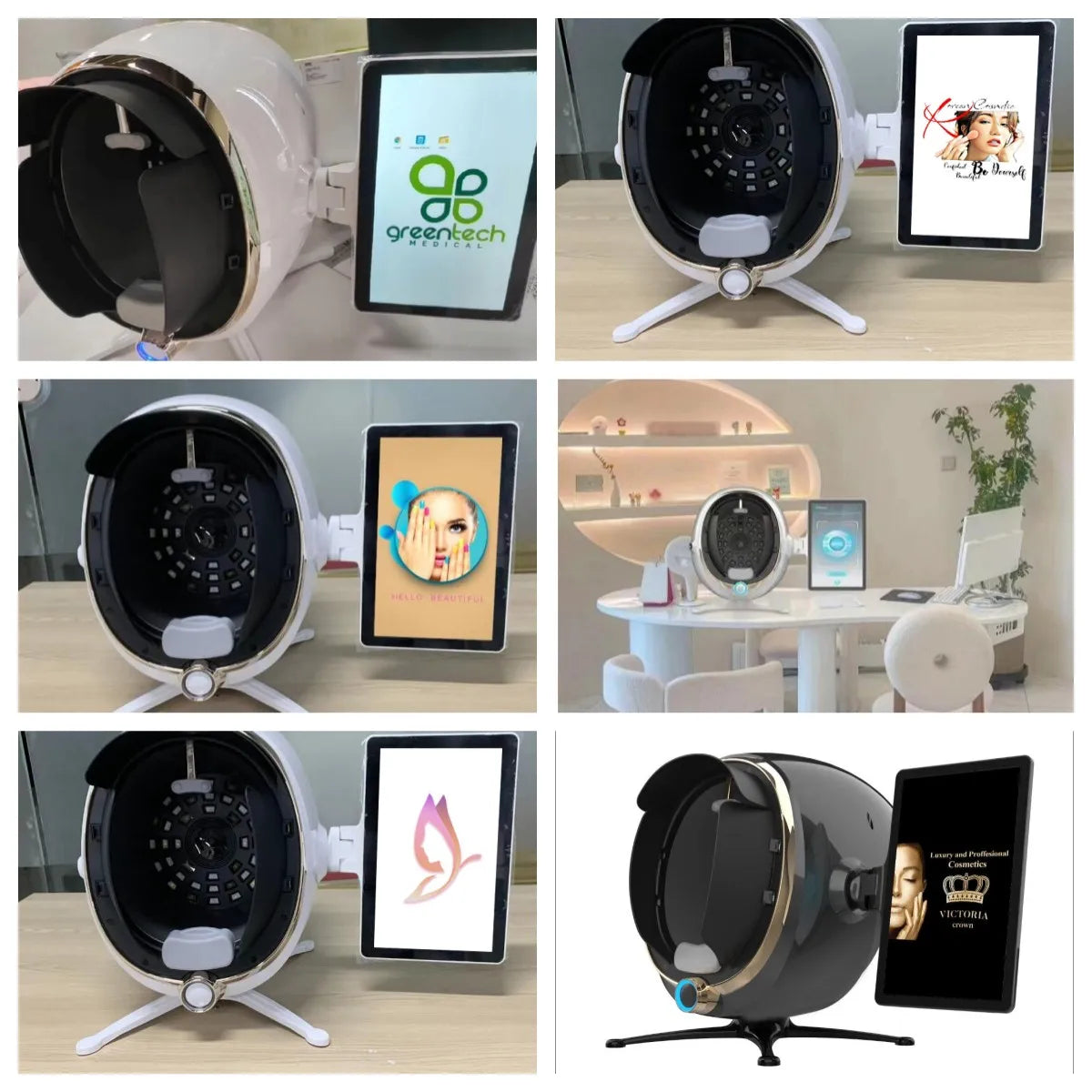 Portable 3D AI Face Skin Diagnostics Analyzer Facial Tester Scanner Magic Face Mirror Device Skin Analysis Machine Skin Analyzer