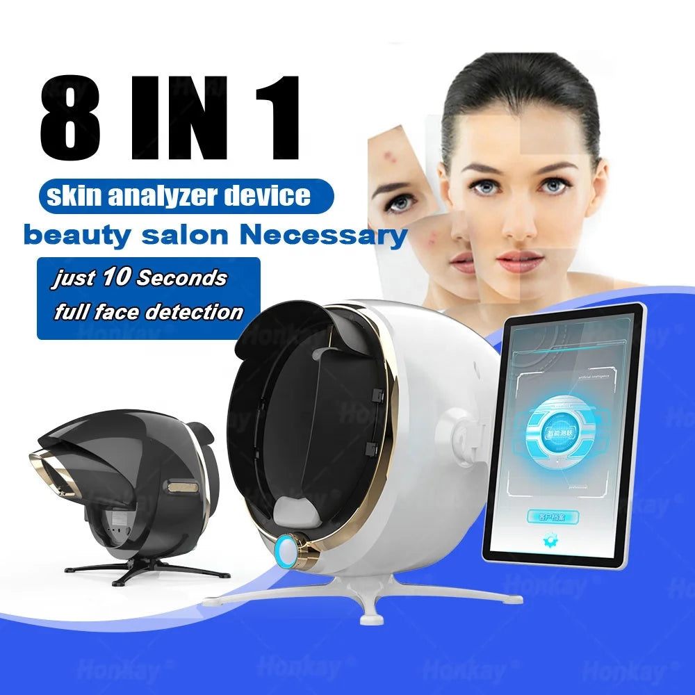 Portable 3D AI Face Skin Diagnostics Analyzer Facial Tester Scanner Magic Face Mirror Device Skin Analysis Machine Skin Analyzer