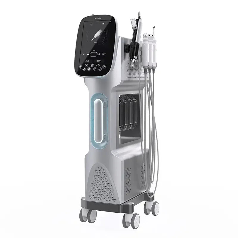 9 Handle H2O2 Skin Care Facial Machine Whitening Oxygen Jet Peel Water Aqua Peeling Dermabrasion for Wrinkle Removal on Face FOB