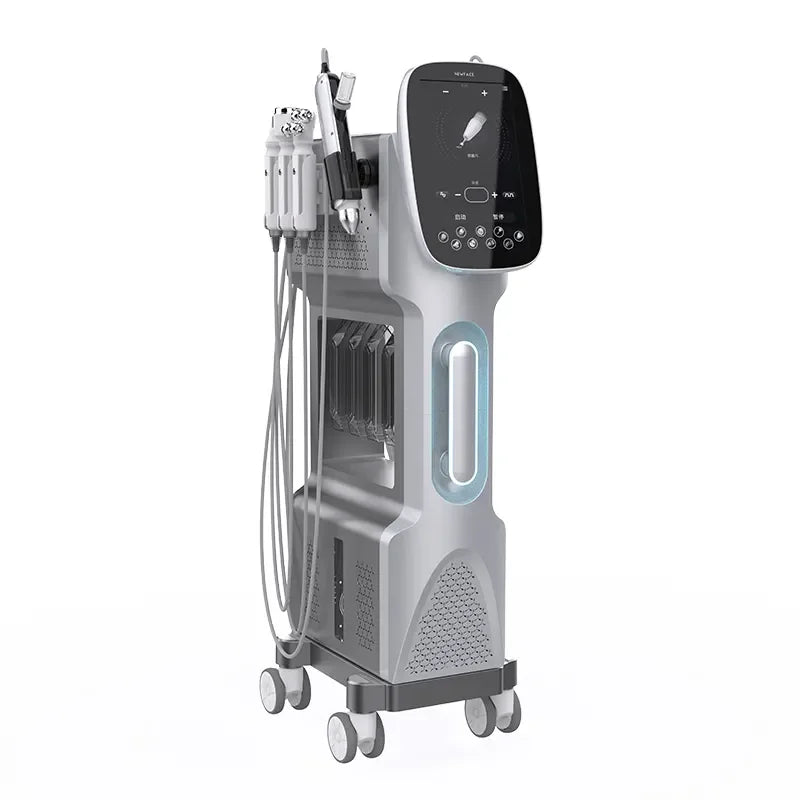 9 Handle H2O2 Skin Care Facial Machine Whitening Oxygen Jet Peel Water Aqua Peeling Dermabrasion for Wrinkle Removal on Face FOB