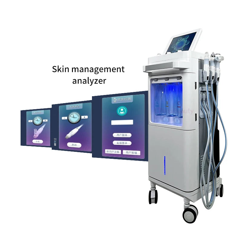 New 6 in 1 Microdermabrasion Skin Cleaning Blackhead Removal Rf Skin Tightening Oxygen Jet Peel Skin Care Equipment