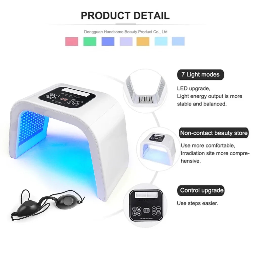 Best 2024 Home Use Beauty Equipment Professional 7 Colors Photon Led Light Face Mask Treatment Therapy for Body Face