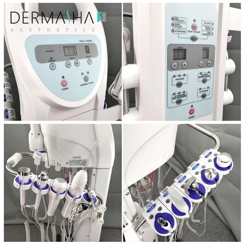 Dermasha 9 in 1 Multifunctional Facial Steamer Skin Cleaning Machine 9 in 1 Multifunctional Facial Steamer Skin Cleaning Machine